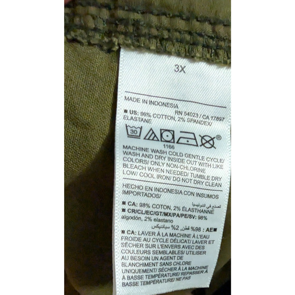 Old Navy OG Chino Pants Womens PLus Size 3X Green High Rise Elastic Waist NWT - Picture 4 of 7